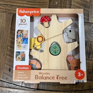 Fisher-Price Wooden Balance Tree with Colorful Animals